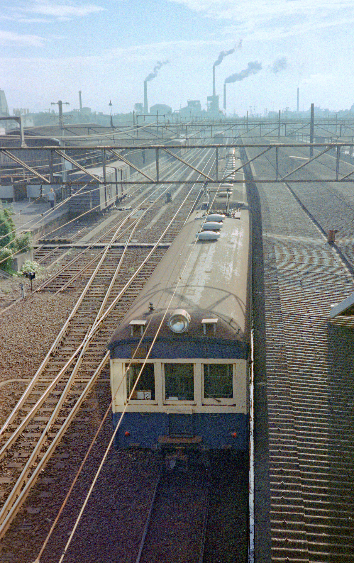 鉄道風景 オリジナルの色合いを色濃く残していた身延線 クモハユニ44803 (一部