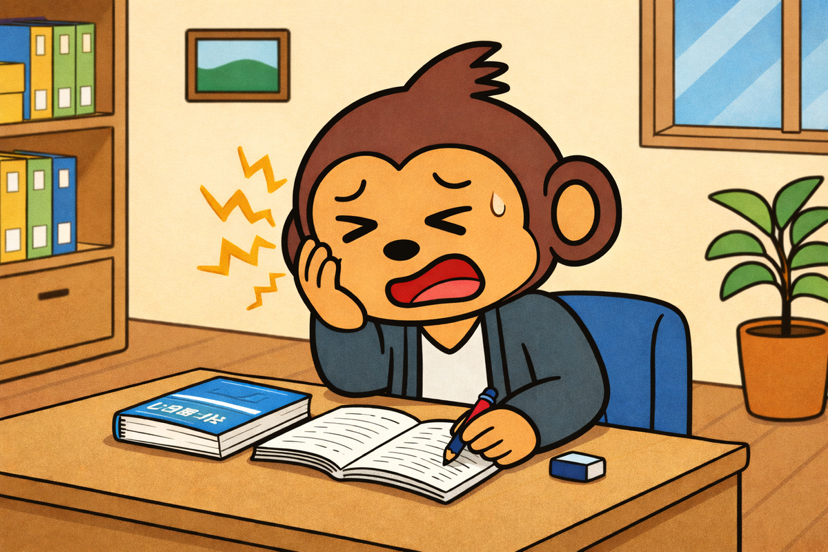 歯が痛くて、勉強どころじゃない。