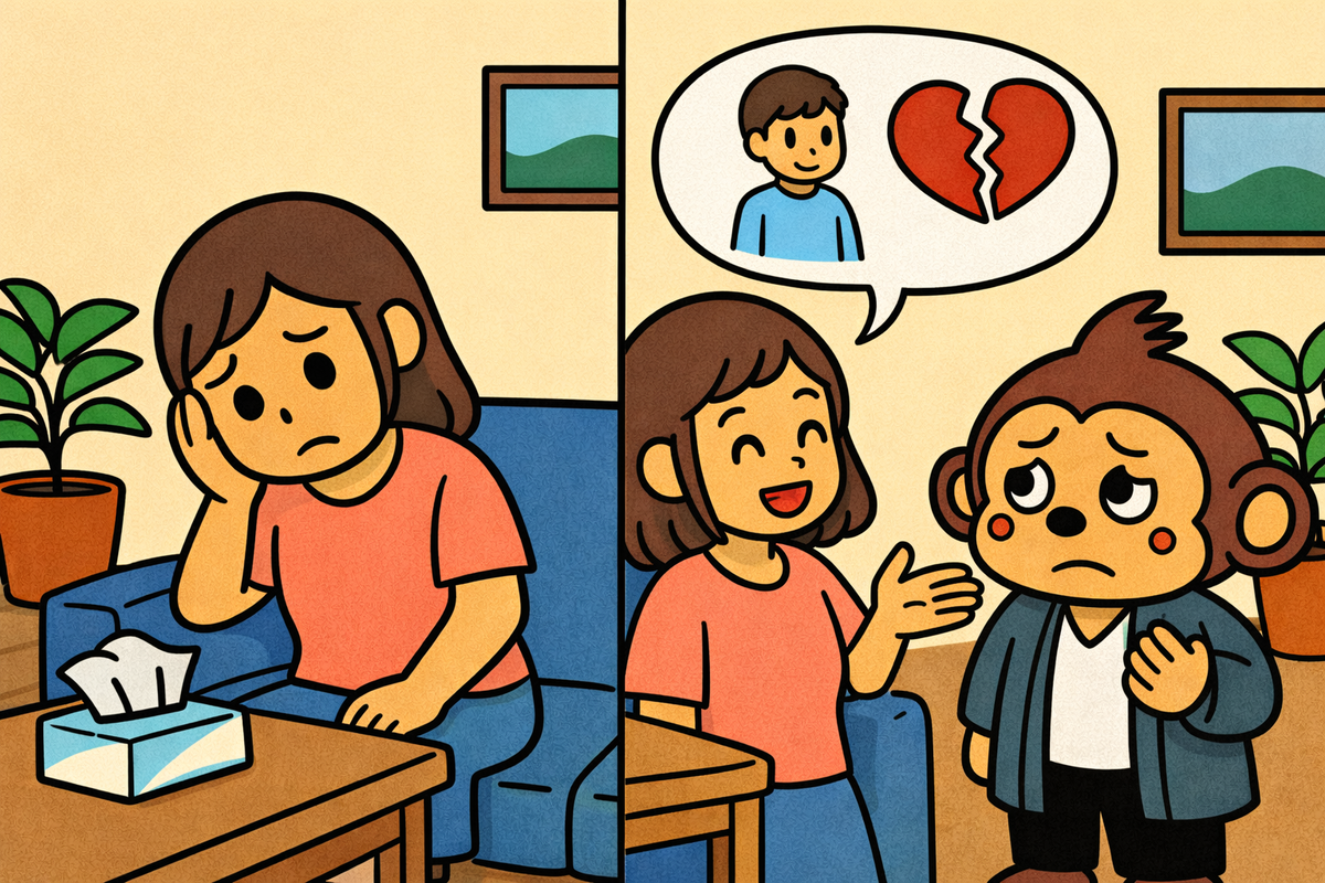 彼と別れるかどうか迷ったあげく、離婚することにした。