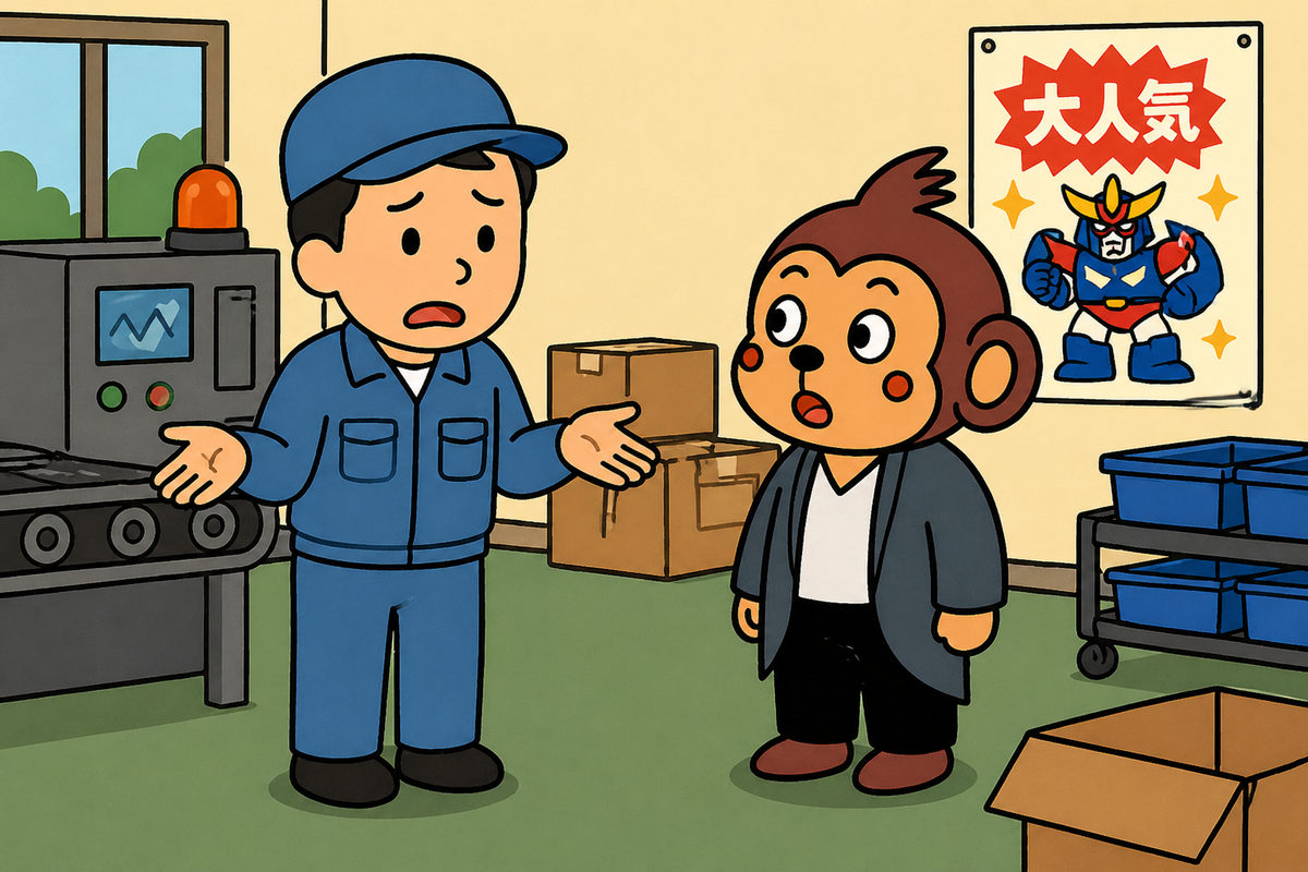 材料不足によって、この商品は作れなくなった。