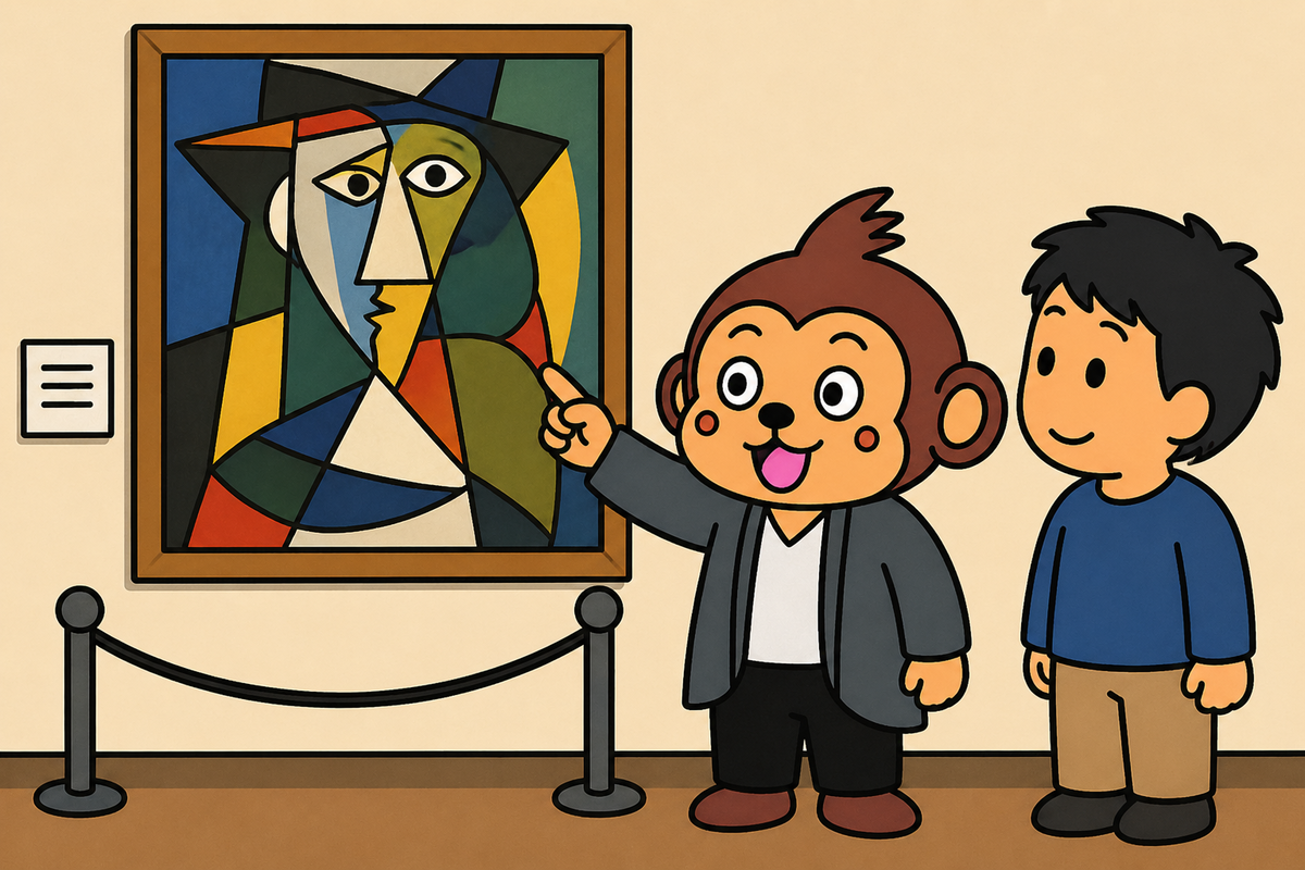 この絵はピカソによって、描かれた。