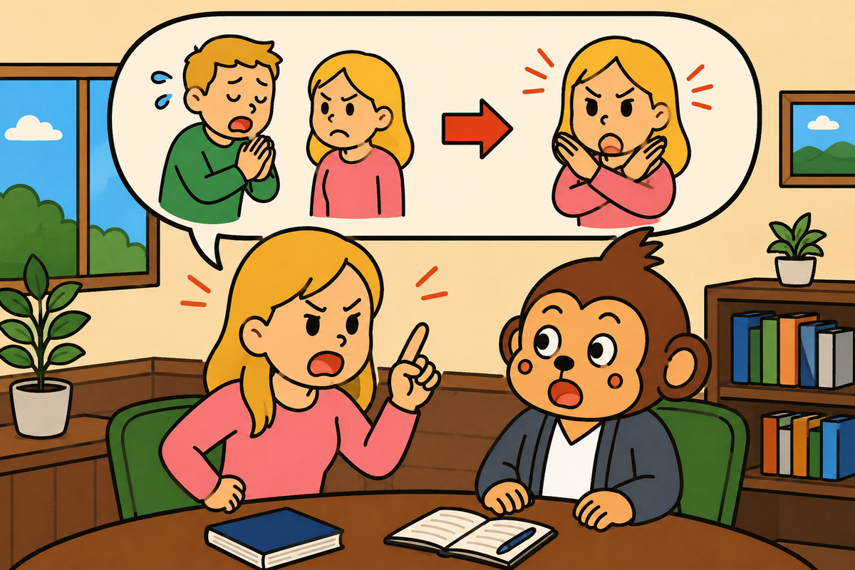 たとえ彼が謝ってきても、私は絶対に許さない。