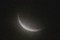 薄雲を透かして、「霜月二十八日」、朝のお月さま。(28.12.26)(4:41)