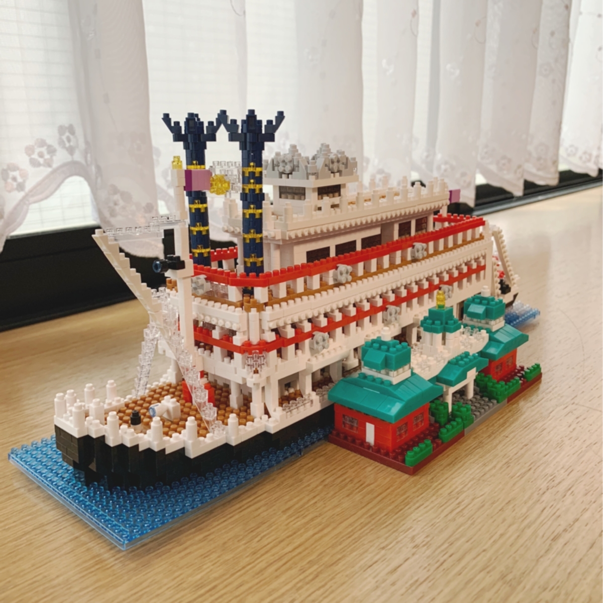 ナノブロックのマークトウェイン号完成🚢 - これからはゆっくり。。。