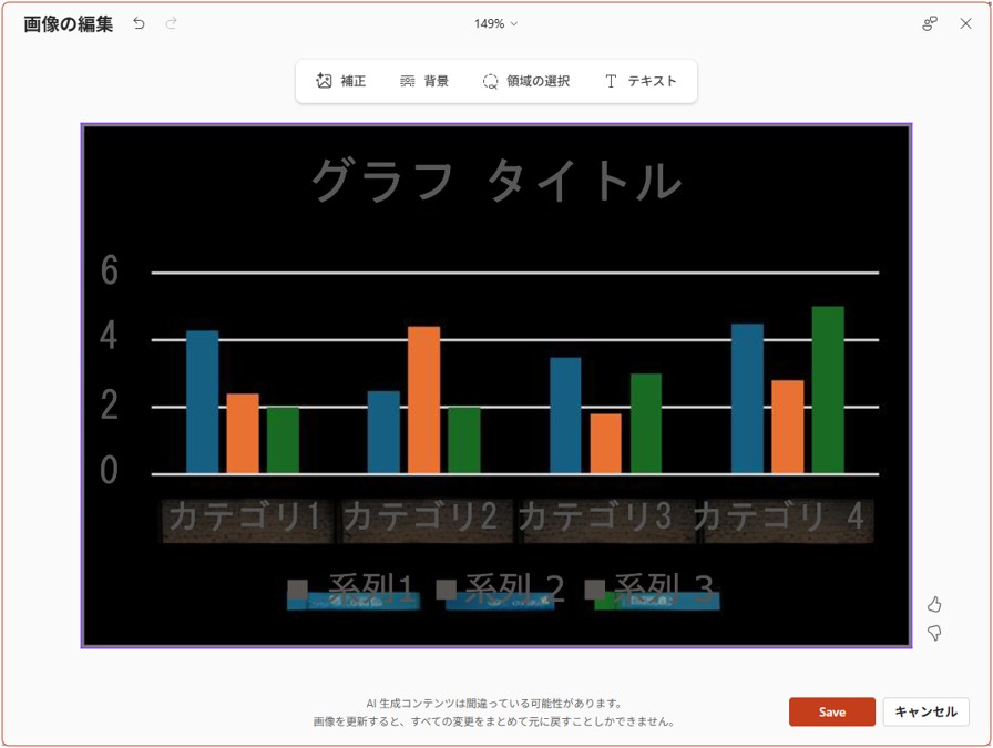 テキストを直接編集できるようになっています
