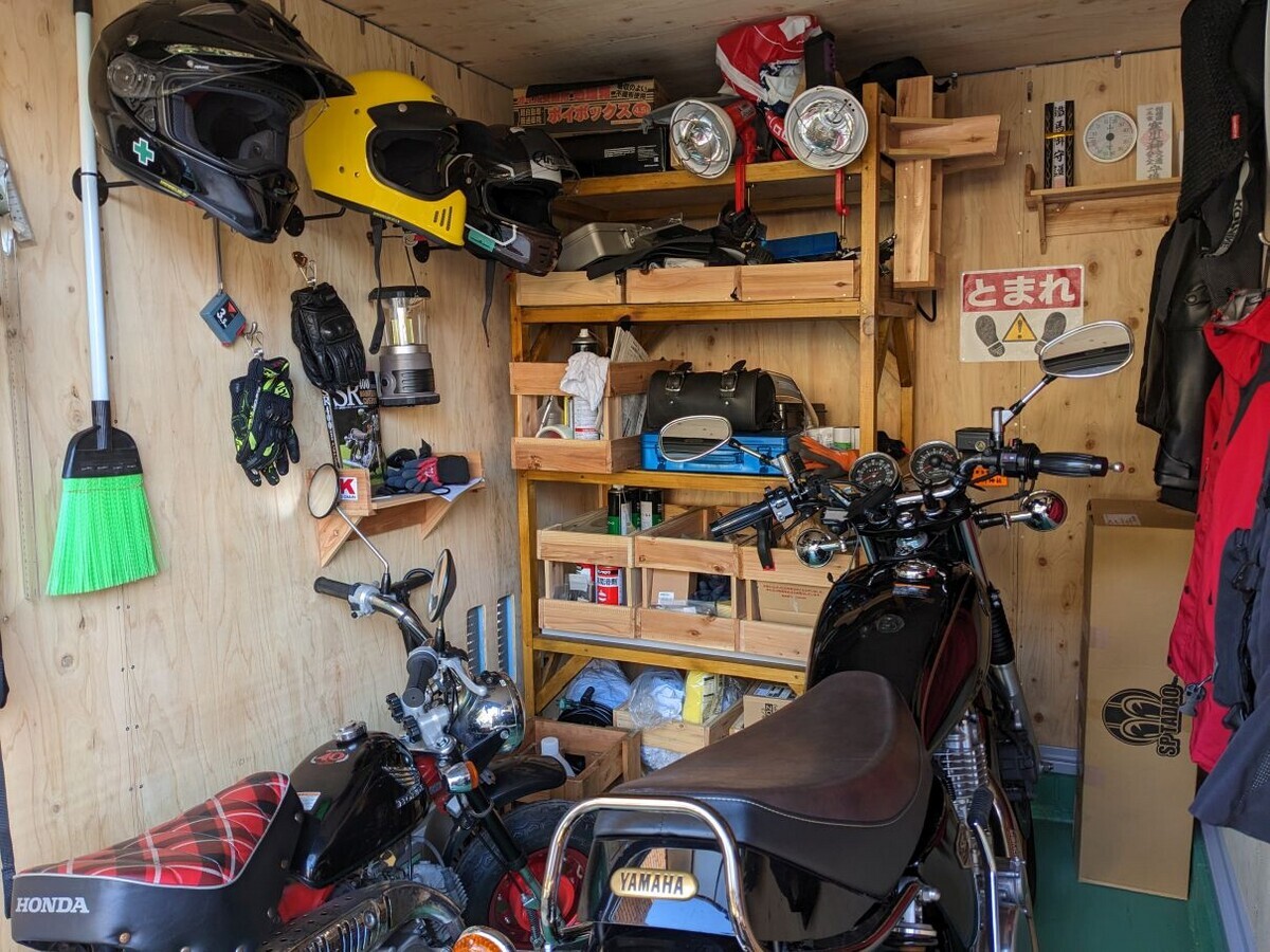 2024 スーパーカブ110 ja59 自賠責長い　物置き保管 カブ110: バイク保管庫を整理してカブ110の置き場所を作らねば - 文書