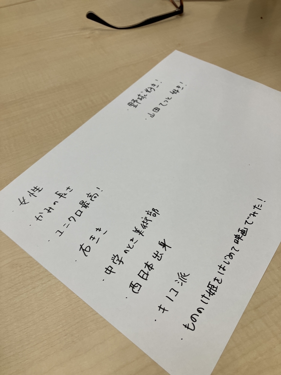 とあるチームの共通点探し結果