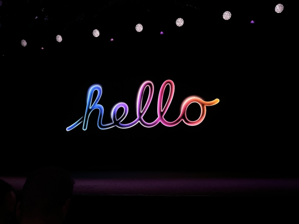 特別セッションのスクリーンHello