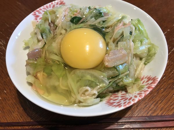 ちぎり野菜の即席中華丼