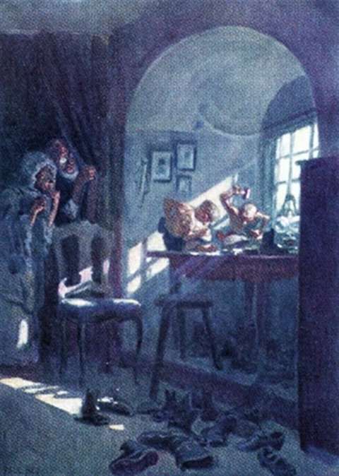 elves-and-shoemaker-postcard-paul-hey