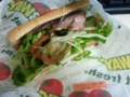 サブウェイの日サブウェイなう！ローストビーフ＆わさび醤油♪ #subwayj