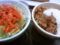 わさび山かけ牛丼＆キムチとうふサラダなう( ´∀｀) #sukiyanow