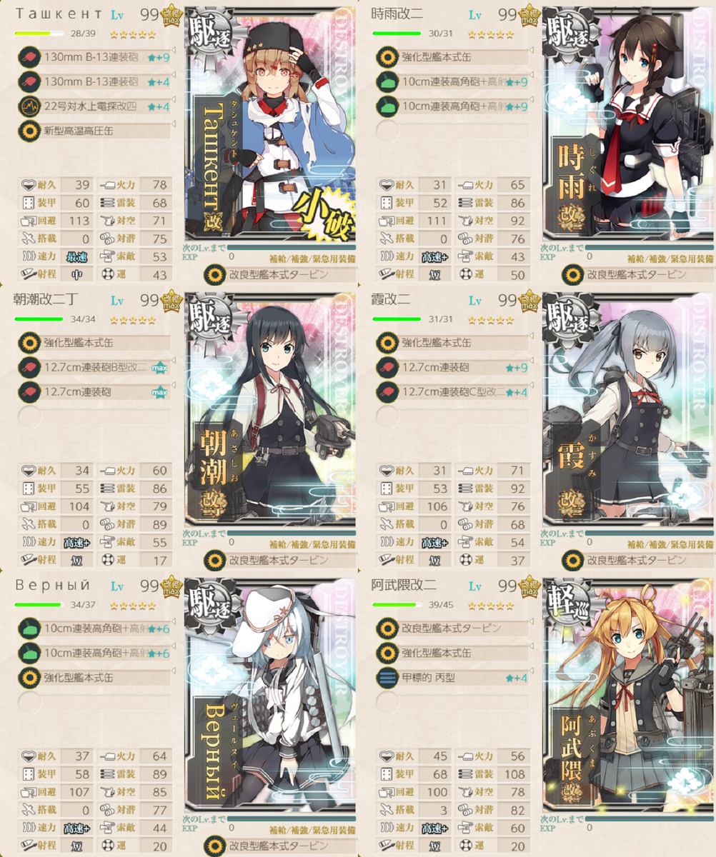 3 2 阿武隈高速 A Ab 艦これ 編成メモなど