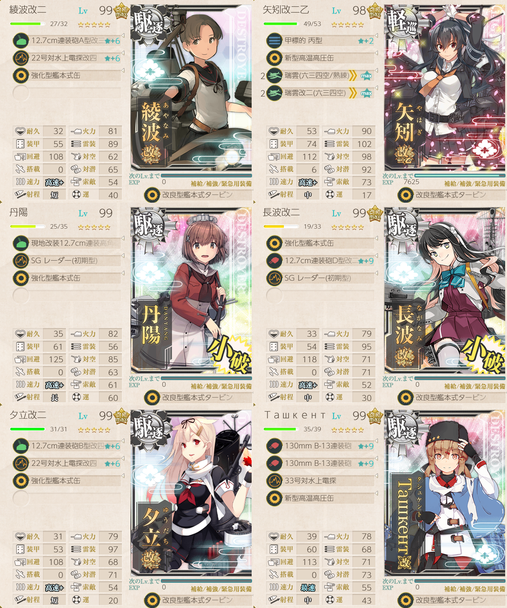 3 2 矢矧乙高速 甲標的瑞雲2 艦これ 編成メモなど 3 2 矢矧乙高速 甲標的瑞雲2 艦これ 編成メモなど