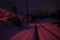 [雪][電柱]影