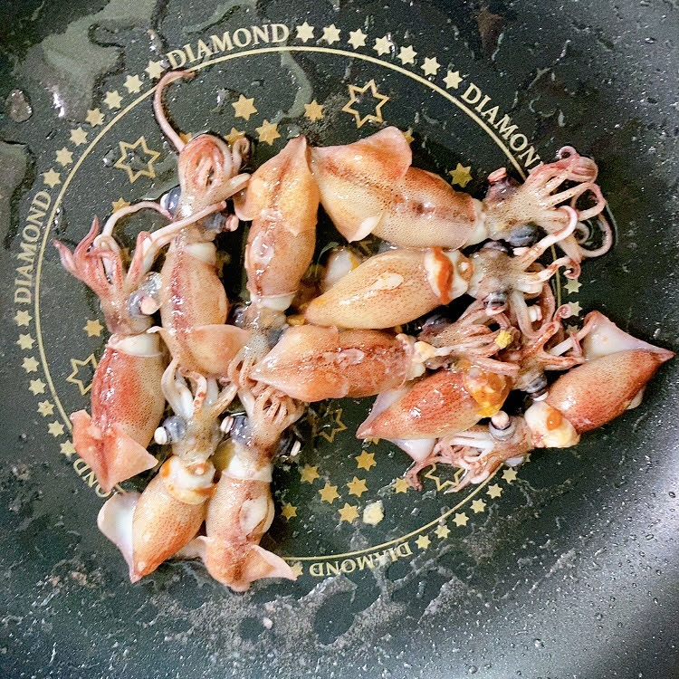 生ホタルイカの茹で 焼き プログラマ飯