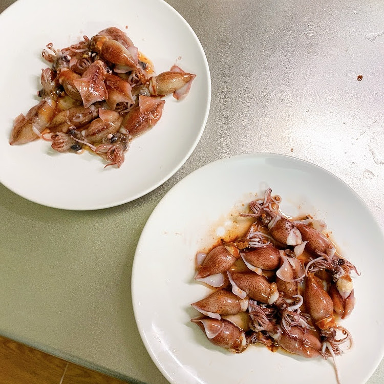 生ホタルイカの茹で 焼き プログラマ飯