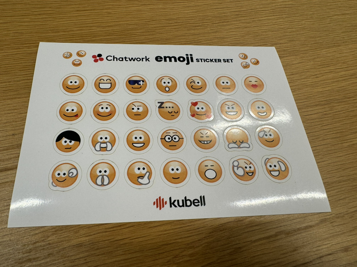 様々な「Chatwork」の絵文字がのっているステッカー