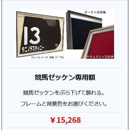 出資馬のゼッケンが当選したので額装してみた 森の上に吹く風は