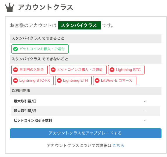 ビットコイン Bitflyerのアカウントクラスをスタンバイからプレミアムへアップグレードしてきた アラフォーからの資産形成