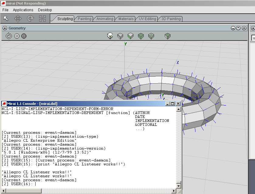 common lisp listener for Mirai