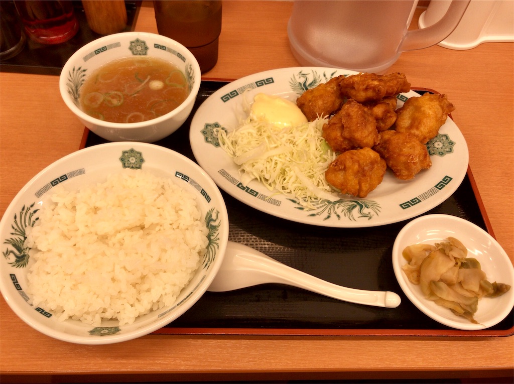 南区相模大野の 日高屋 相模大野店 で唐揚げ定食 みうけんのヨコハマ原付紀行