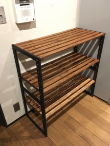 image リメイク後のニトリのウッドシェルフ