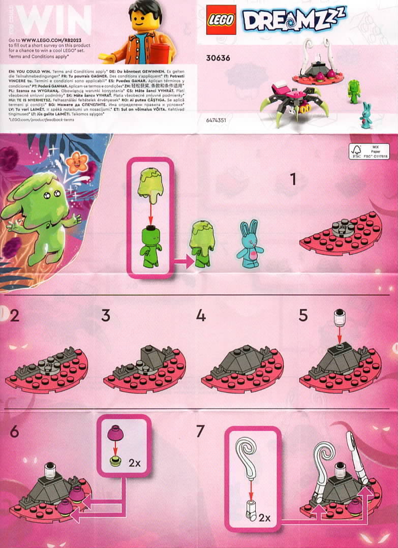 e♡♡♡　レゴ レゴ®︎ドリームズのミニセット。Z-BlobとBunchuパーツが