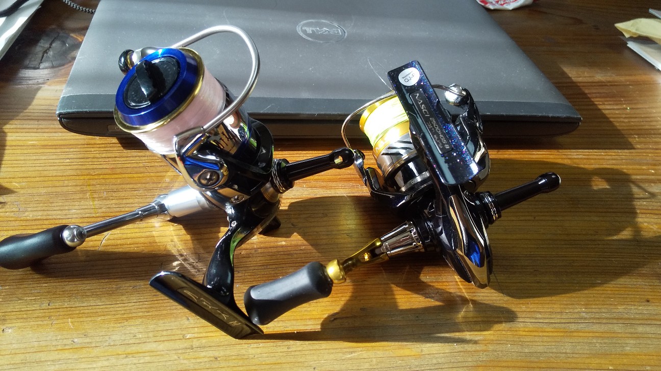 リールスタンドを付けてみた 波止釣りはじめました