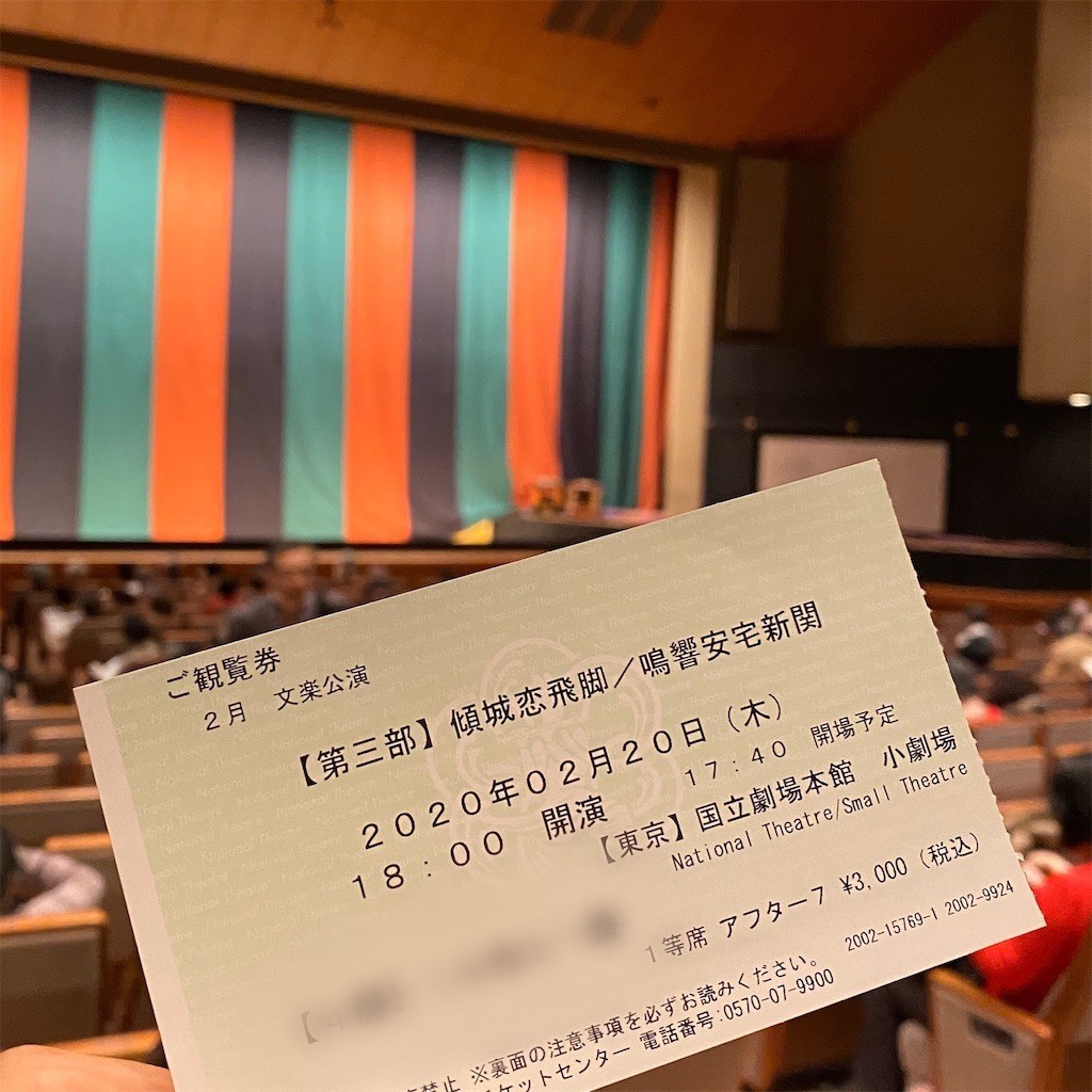文楽 2月東京公演『傾城恋飛脚』新口村の段『鳴響安宅新関』勧進帳の段