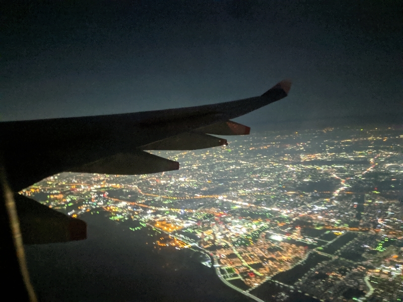 羽田上空の夜景