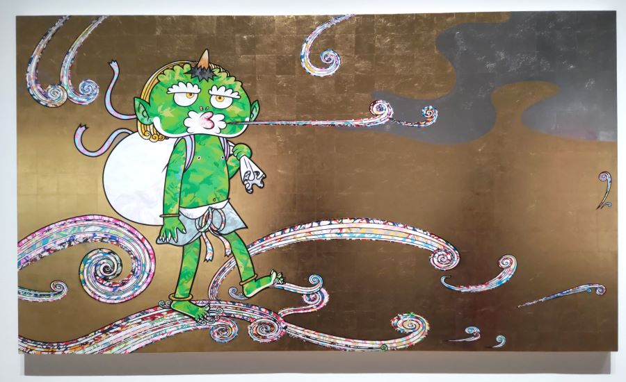 村上隆　もののけ京都展　風神図　ラバーキーホルダー　京セラ美術館 村上隆もののけ京都展ラバーキーホルダー風神京セラ美術館新品
