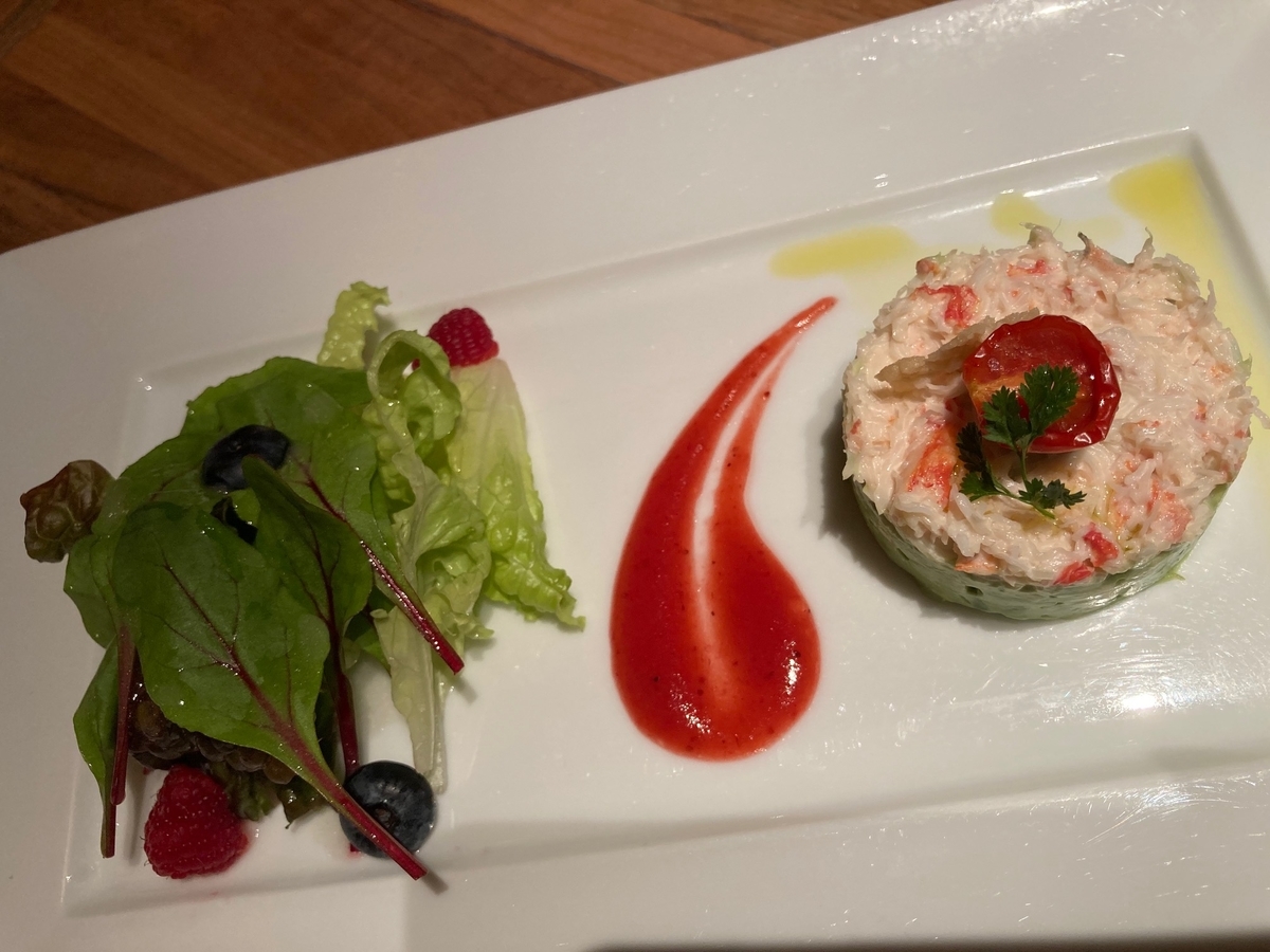 ハイアットリージェンシー東京、カフェ、ホテルディナー、サラダ、ウィンターコース