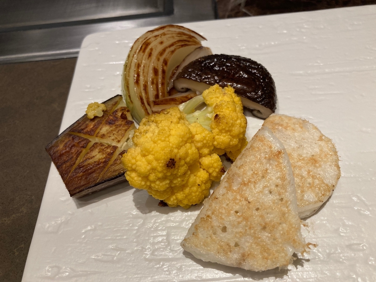 焼野菜、桜、鉄板焼、セルリアンタワー東急ホテル