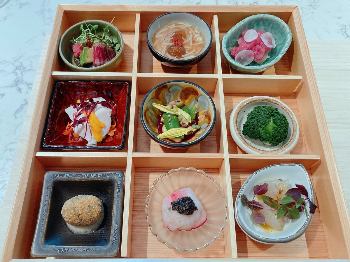 MOSS、フレイザースイーツ、ホテルランチ、創作和食､前菜