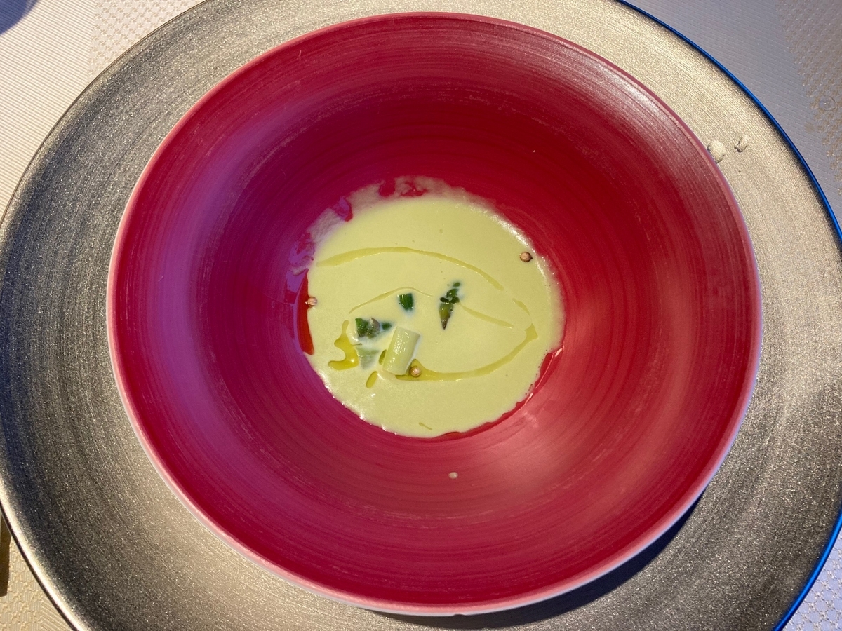 グリーンアスパラガス、ズッパ、スープ、エボルタ