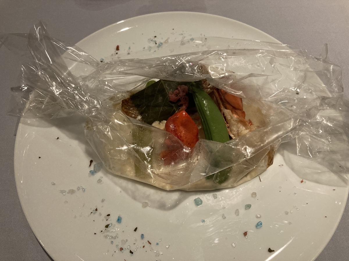 オマール海老、真鯛、サザンタワーダイニング、魚料理