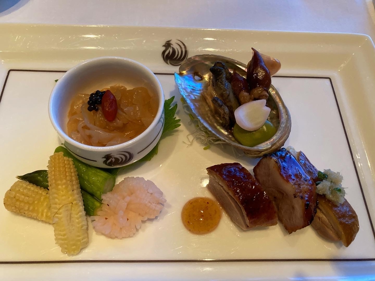 広東式、前菜盛り合わせ、ヘイフンテラス