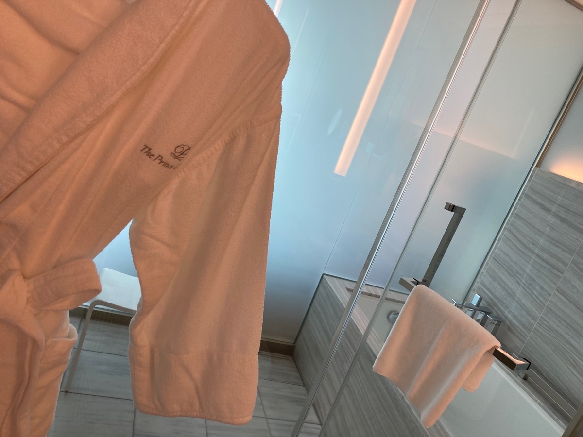 バスローブ、バスエリア、ザプリンスギャラリー紀尾井町