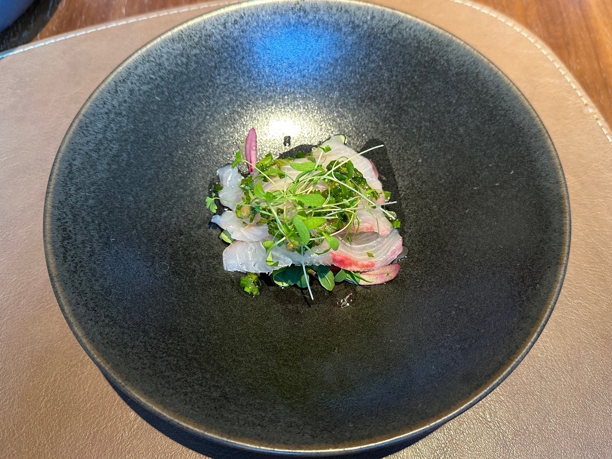 本日の魚のカルパッチョ､冷前菜、魚料理