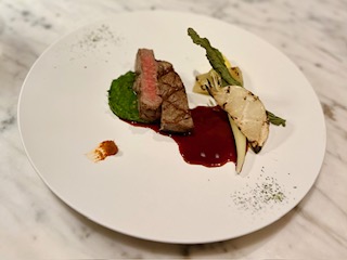 牛サーロイン、バーニャカウダ、ステーキ