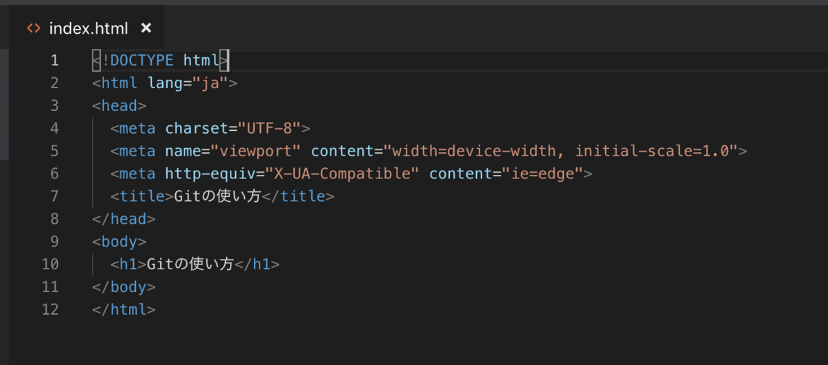f:id:yonetggp:20190324030026p:plain 作業ファイル例 index.html