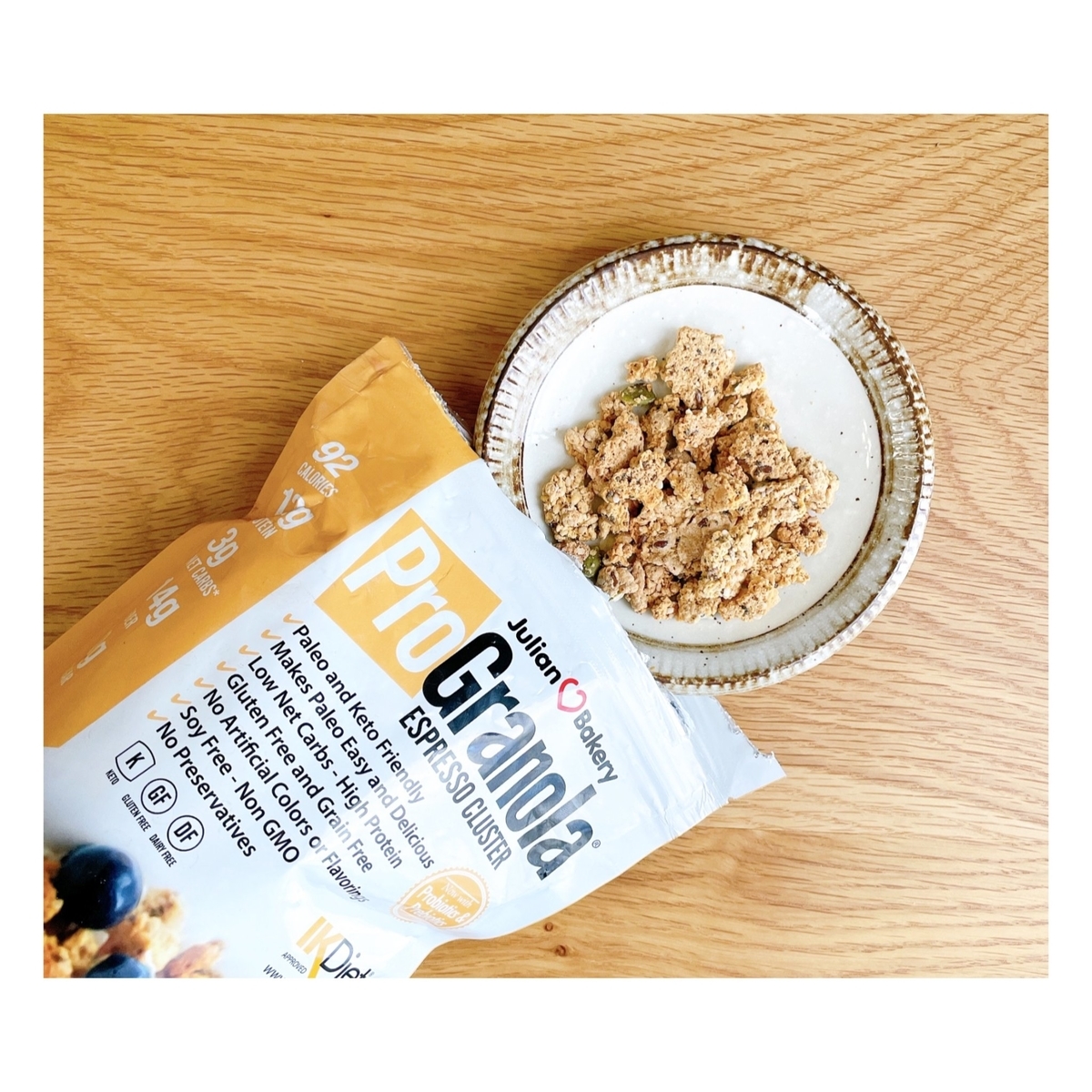プログラノーラ⑤★ジュリアンベーカリー ★ピーナッツバター  エスプレッソ Pro Granola（プログラノーラ）、ピーナッツバター クラスター