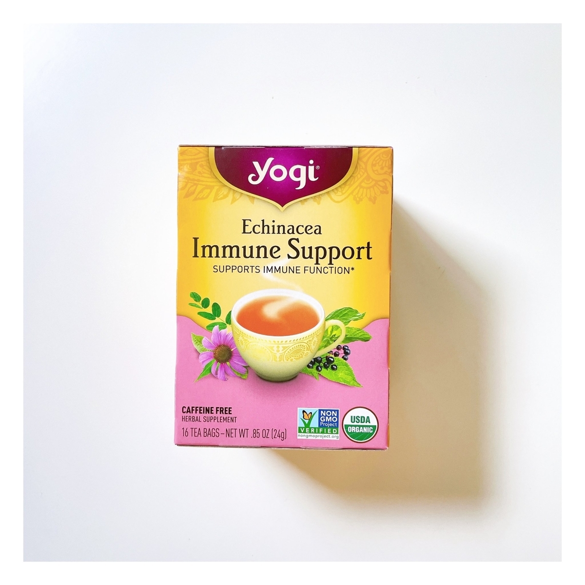 Iherb エキナセア免疫サポートティーを飲んで 病気に負けない体づくり Yopilog