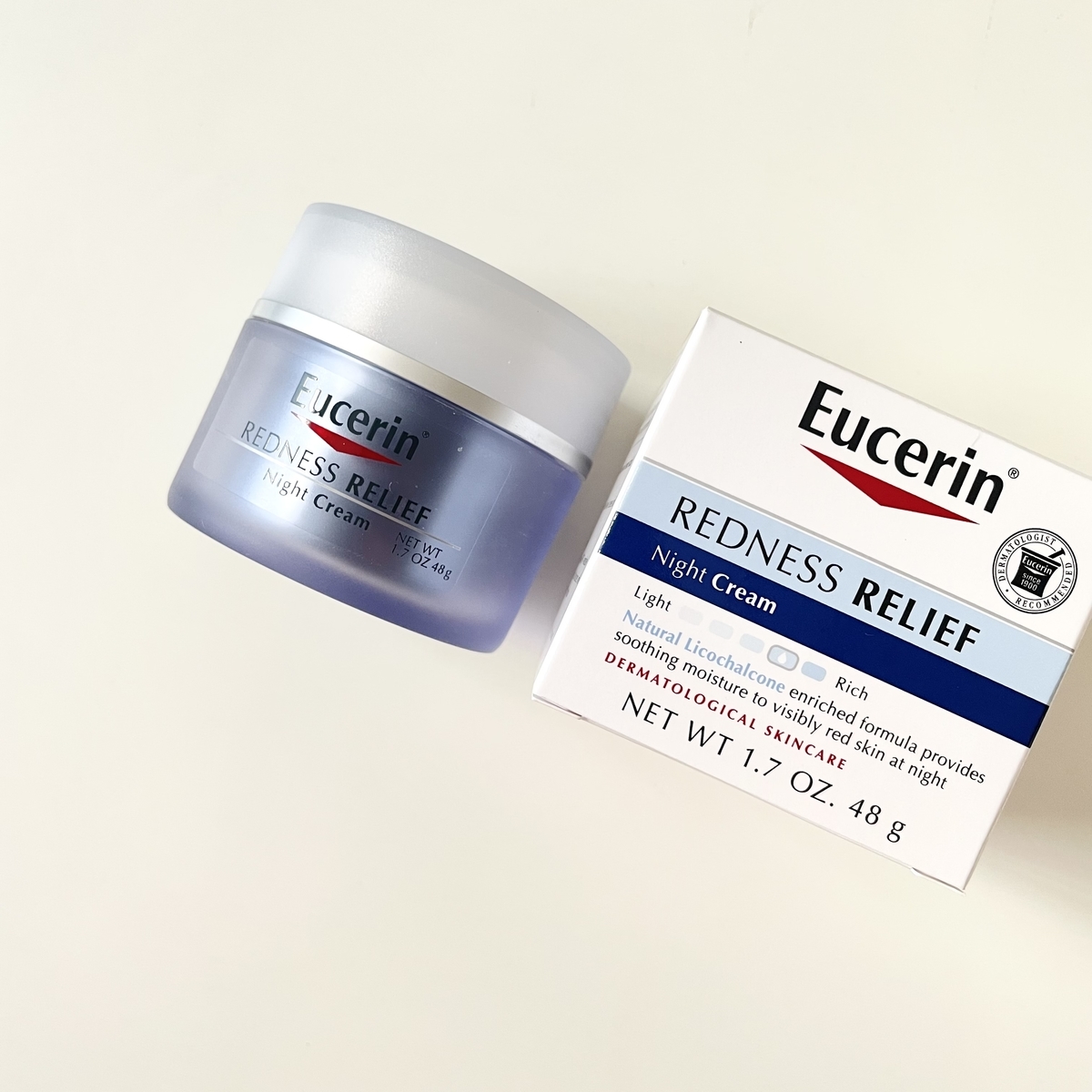ユーセリン レッドネスリリーフナイトクリーム  Eucerin 3個セット iHerb（アイハーブ）】肌の赤みが気になる方に！【Eucerin
