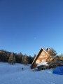 [山][空][雪][建築]麦草ヒュッテ