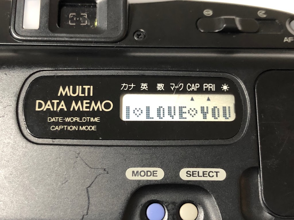 FUJI TELE CARDIA SUPER MEMORY を購入して文字入力して撮ってみた