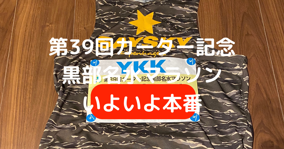 第39回カーター記念黒部名水マラソン いよいよ本番 カブマラソン まおよしパパブログ 第39回カーター記念黒部名水マラソン いよいよ本番 カブマラソン まおよしパパブログ