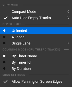 ViewModeの選択項目