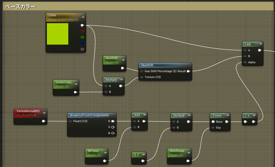 葉っぱのベースカラー